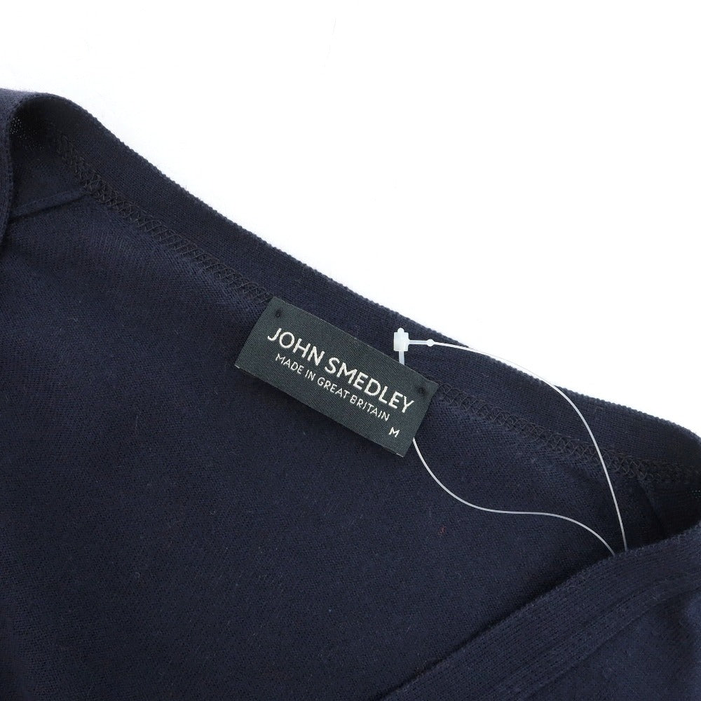 【中古】ジョンスメドレー JOHN SMEDLEY ハイゲージ シーアイランドコットン カーディガン ネイビー【サイズM】【 状態ランクC 】【 メンズ 】