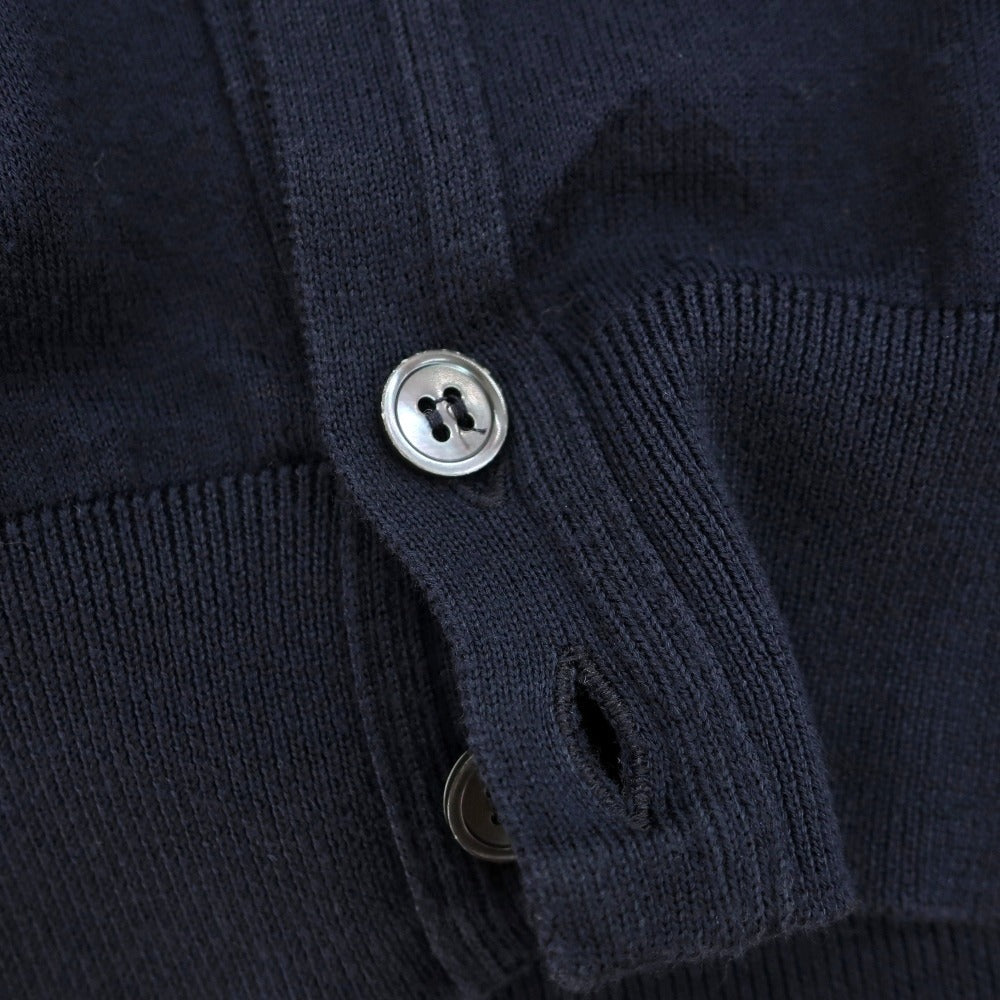 【中古】ジョンスメドレー JOHN SMEDLEY ハイゲージ シーアイランドコットン カーディガン ネイビー【サイズM】【 状態ランクC 】【 メンズ 】