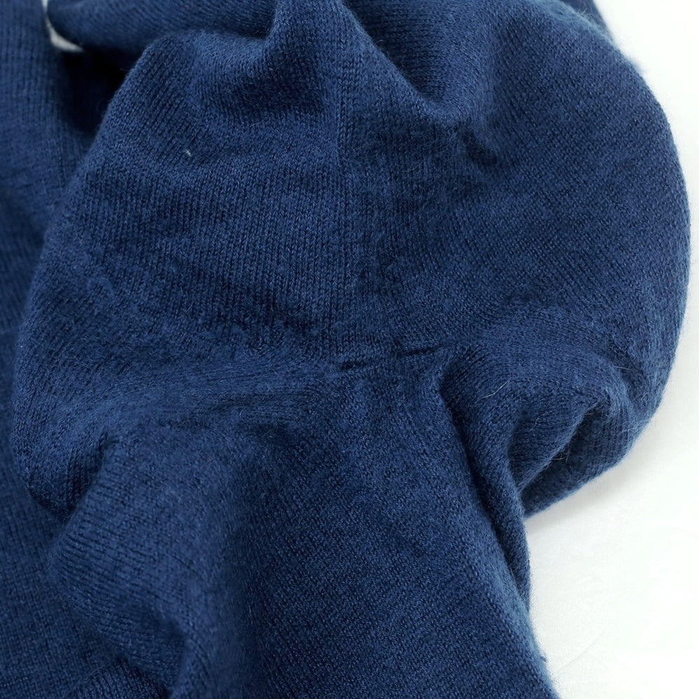 【中古】ヒルトン HILTON ハイゲージ カシミヤ クルーネック プルオーバーニット ダークブルー系【 M 】【 状態ランクC 】【 メンズ 】