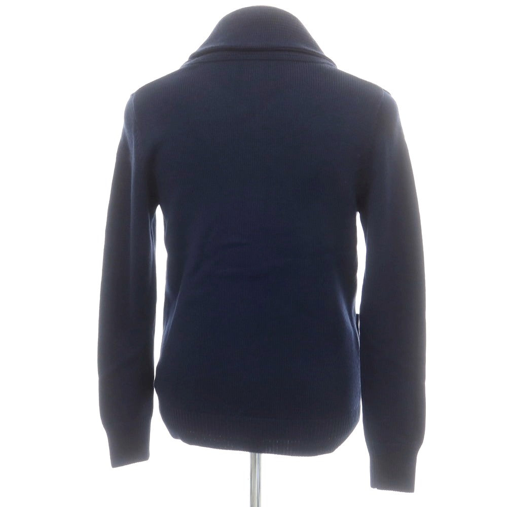 【中古】キュイス ドゥ グルヌイユ CUISSE DE GRENOUILLE ウールアクリル ショールカラー カーディガン ネイビー【 S 】【 状態ランクB 】【 メンズ 】