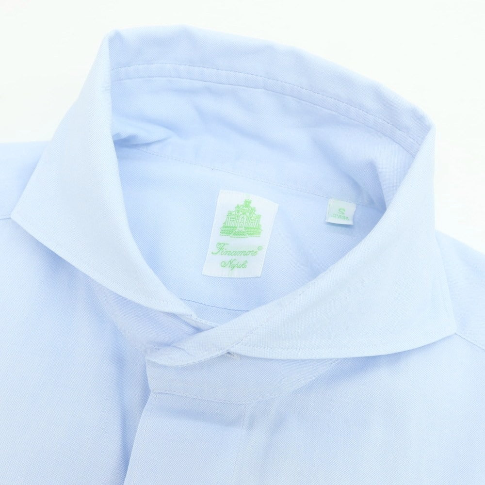 【中古】フィナモレ Finamore コットン カッタウェイ ドレスシャツ ライトブルー【 S 】【 状態ランクC 】【 メンズ 】