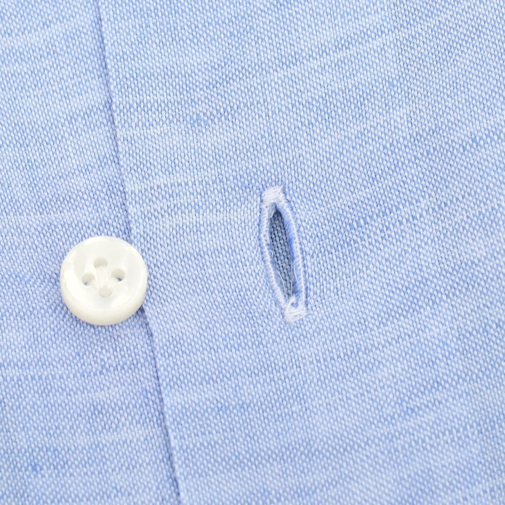 【中古】マリアサンタンジェロ Maria Santangelo コットンリネン系 ワイドカラー カジュアルシャツ ブルー【サイズ38】【 状態ランクB 】【 メンズ 】