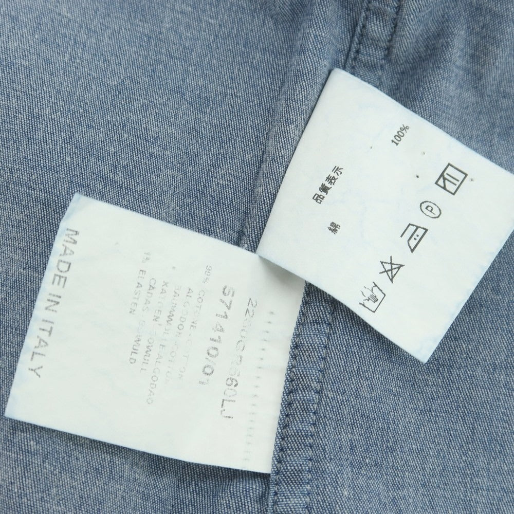 【SALE10%OFF/返品不可】【中古】ギローバー GUY ROVER ストレッチコットン ホリゾンタルカラー ウエスタンシャツ ネイビーブルー系【 サイズM 】【 状態ランクC 】【 メンズ 】