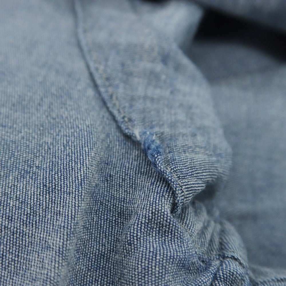 【SALE10%OFF/返品不可】【中古】ギローバー GUY ROVER ストレッチコットン ホリゾンタルカラー ウエスタンシャツ ネイビーブルー系【 サイズM 】【 状態ランクC 】【 メンズ 】