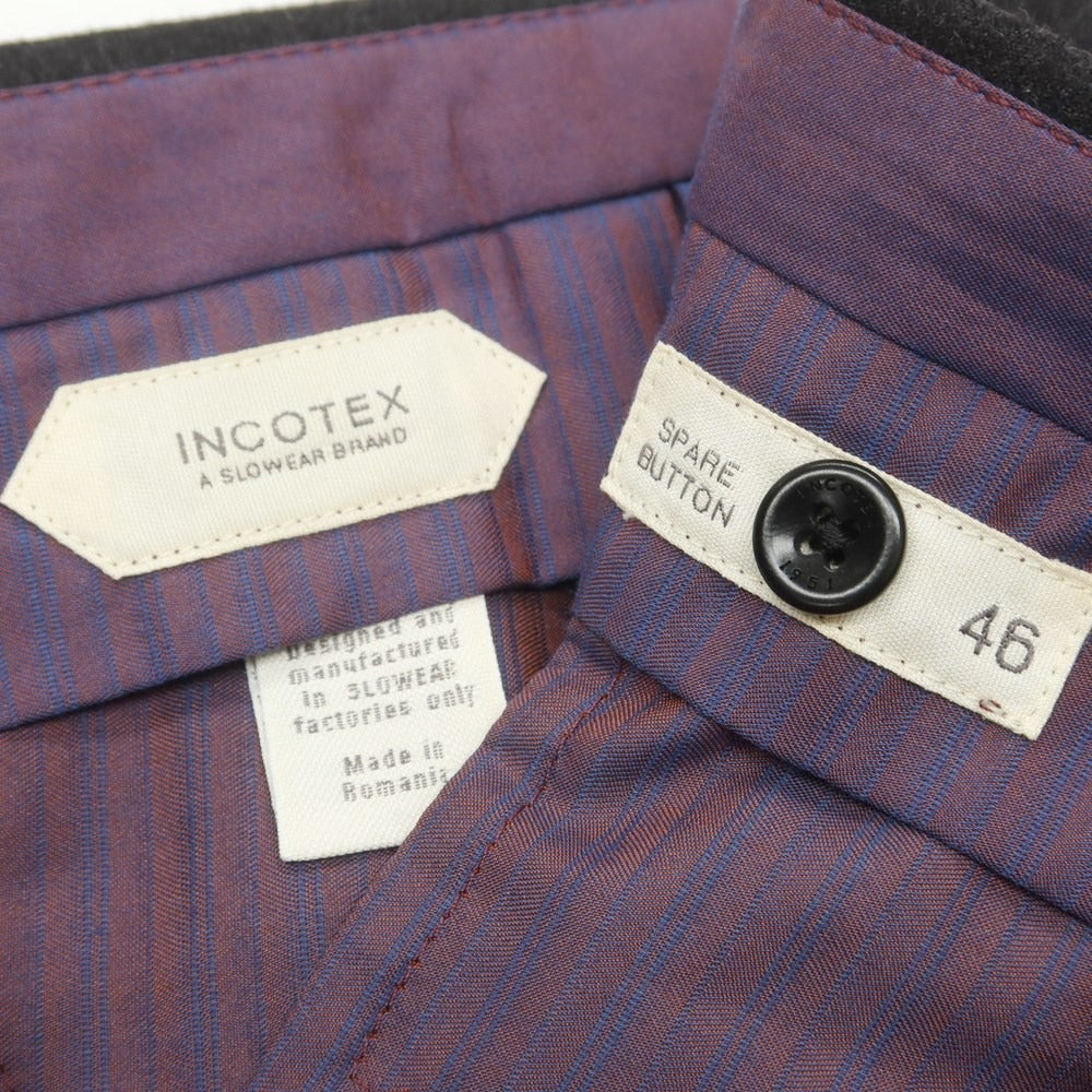 【中古】インコテックス INCOTEX ウール ドレススラックスパンツ チャコールグレー【 46 】【 状態ランクB 】【 メンズ 】