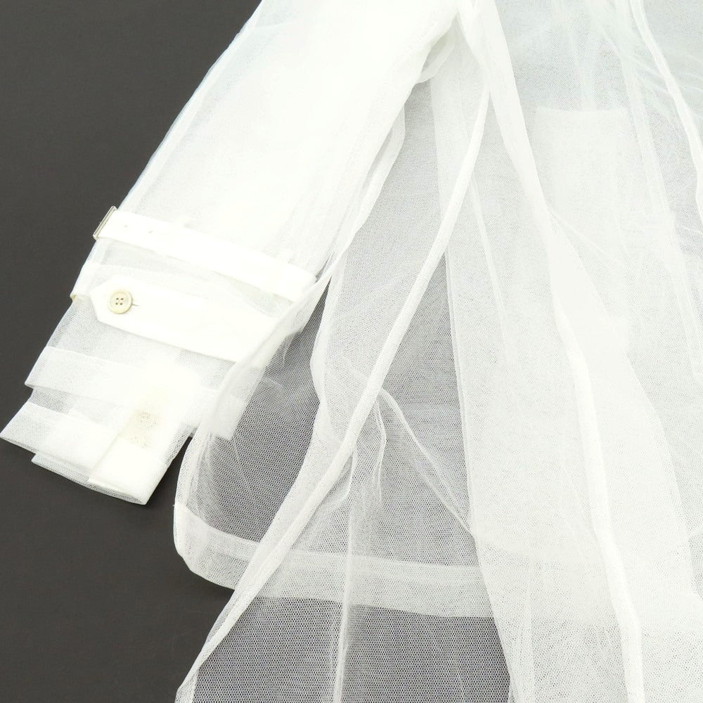 【中古】【未使用】コムデギャルソンオムプリュス COMME des GARCONS HOMME PLUS 2025年春夏 ナイロン チュール コート ホワイト【 S 】【 状態ランクS 】【 メンズ 】