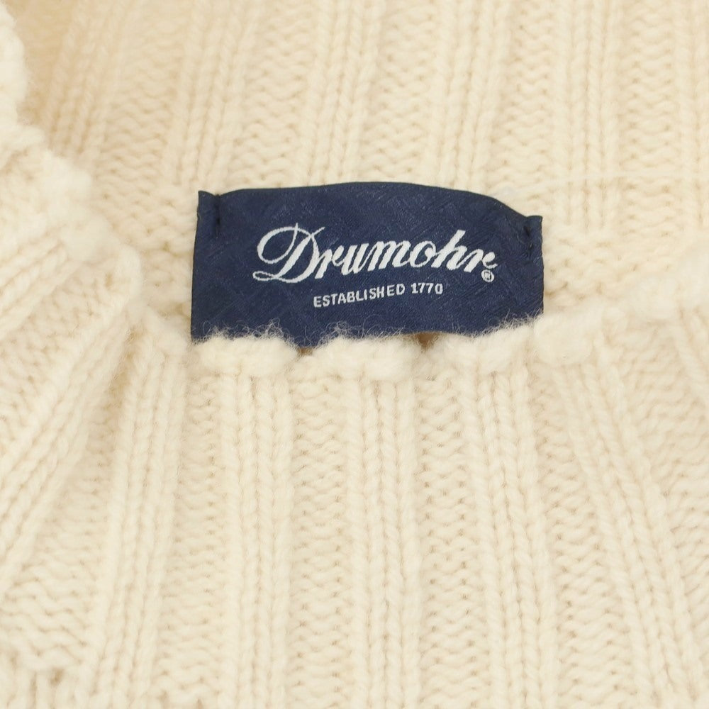 【中古】ドルモア DRUMOHR ウール モックネック プルオーバーニット アイボリー【 44 】【 状態ランクB 】【 メンズ 】