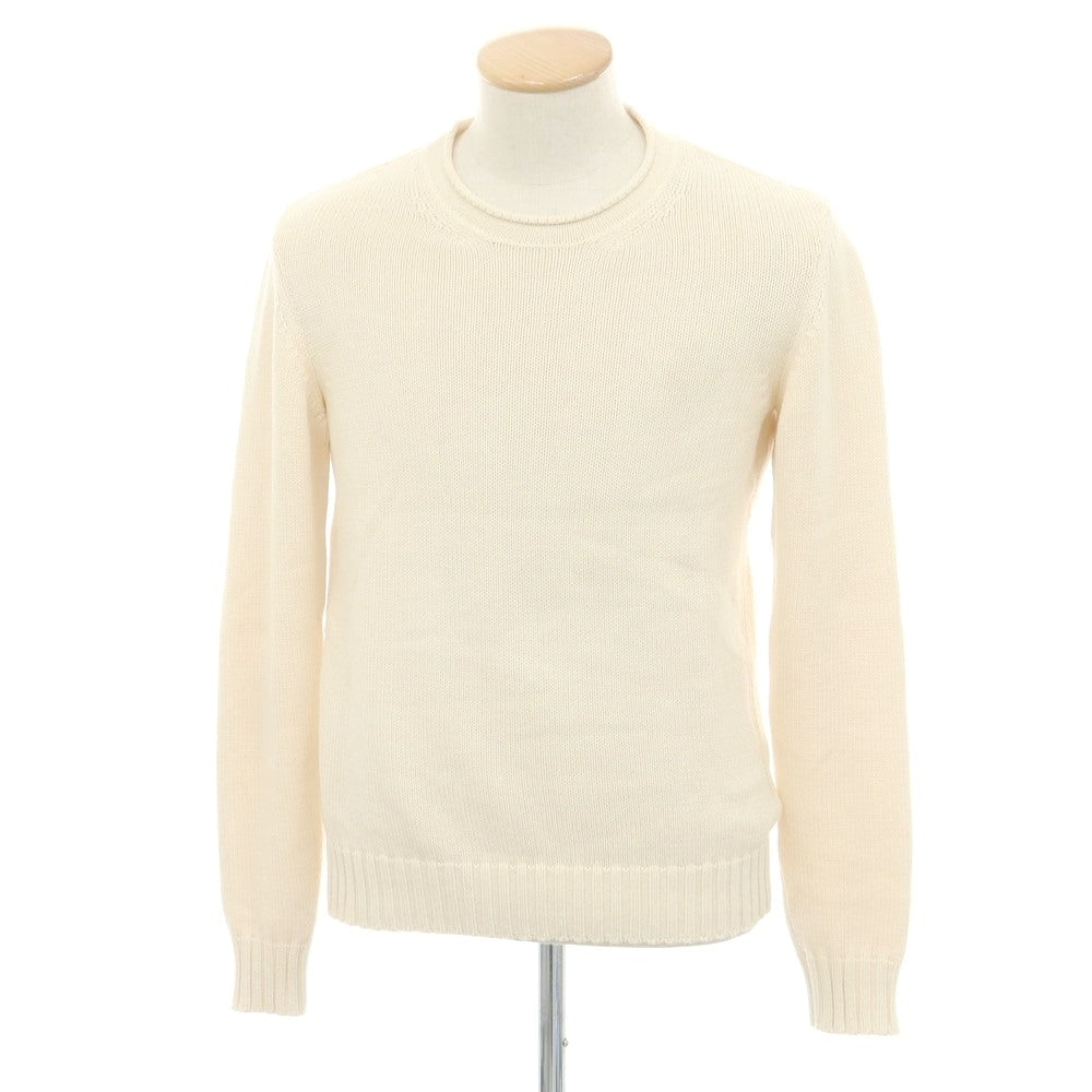 【中古】キューキューイチ 991 カシミヤ混コットン プルオーバーニット オフホワイト【 46 】【 状態ランクB 】【 メンズ 】