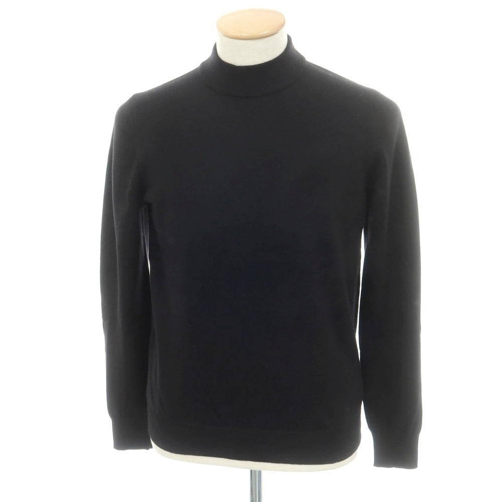 【中古】グランサッソ GRAN SASSO ハイゲージ ウール モックネック プルオーバーニット ブラック【 46 】【 状態ランクB 】【 メンズ 】