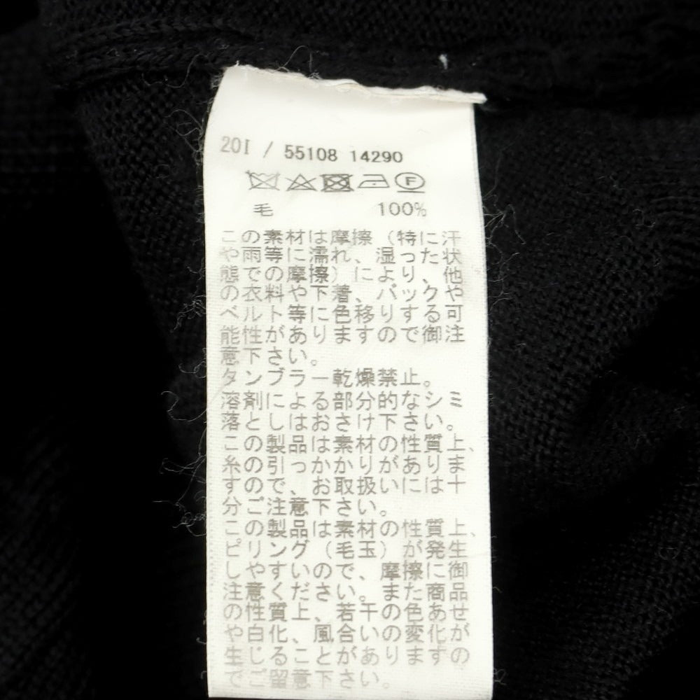 【中古】グランサッソ GRAN SASSO ハイゲージ ウール モックネック プルオーバーニット ブラック【 46 】【 状態ランクB 】【 メンズ 】