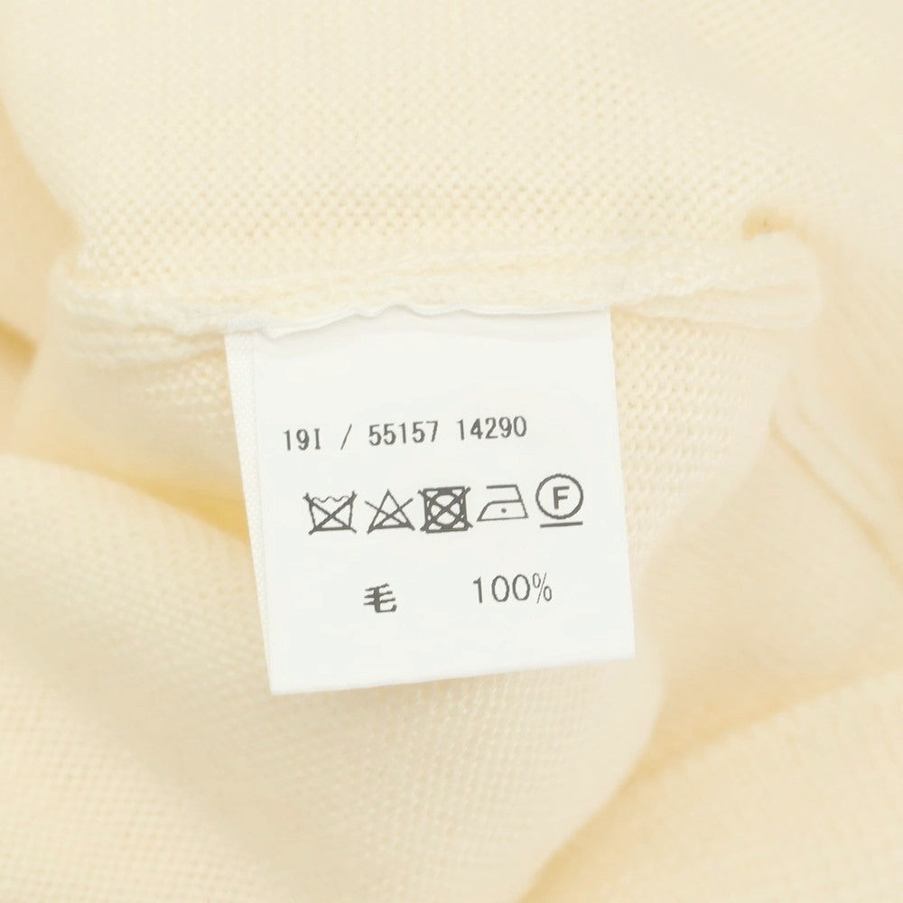 【中古】グランサッソ GRAN SASSO ハイゲージ ウール タートルネック プルオーバーニット オフホワイト【 46 】【 状態ランクA 】【 メンズ 】