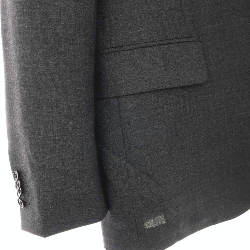 【中古】ユニバーサルランゲージ UNIVERSAL LANGUAGE 21 Micron ウール 3つボタンスーツ グレー【サイズ上175cm-4Drop/下3L】【 状態ランクB 】【 メンズ 】