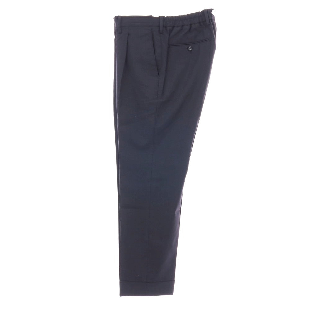 【中古】ラルディーニ LARDINI ウールナイロン ジャージー 3つボタンスーツ セットアップ ネイビー【サイズ48】【 状態ランクC 】【 メンズ 】