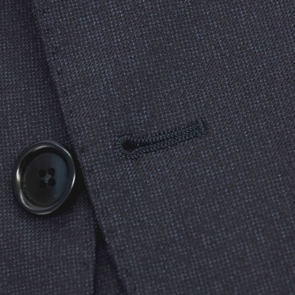 【中古】ラルディーニ LARDINI ウールナイロン ジャージー 3つボタンスーツ セットアップ ネイビー【サイズ48】【 状態ランクC 】【 メンズ 】