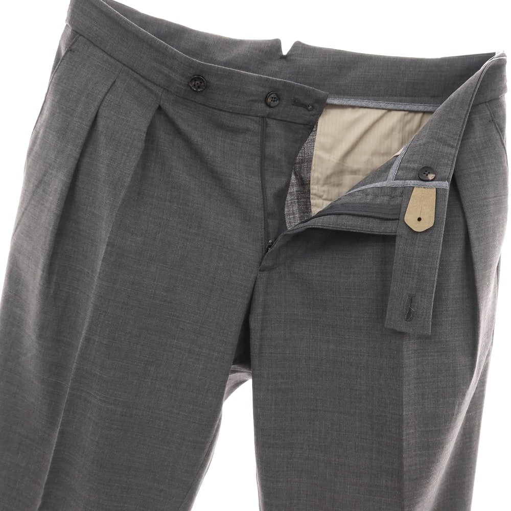 【中古】ベルウィッチ BERWICH SCOTCH ストレッチ ポリエステルウール ドレススラックスパンツ グレー【サイズ48】【 状態ランクB 】【 メンズ 】