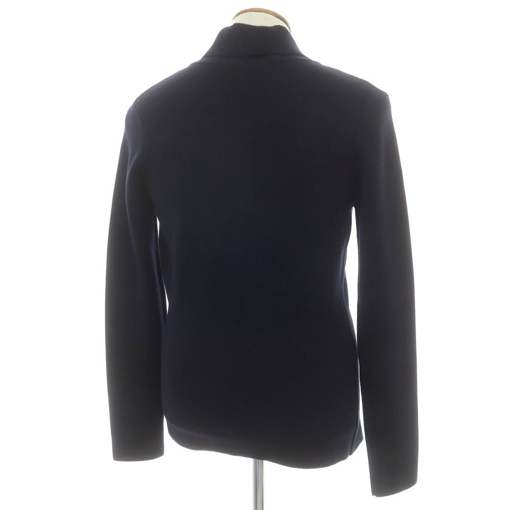 【中古】クルチアーニ CRUCIANI ハイゲージウール ショールカラー ダブル カーディガン ダークネイビー【 48 】【 状態ランクB 】【 メンズ 】