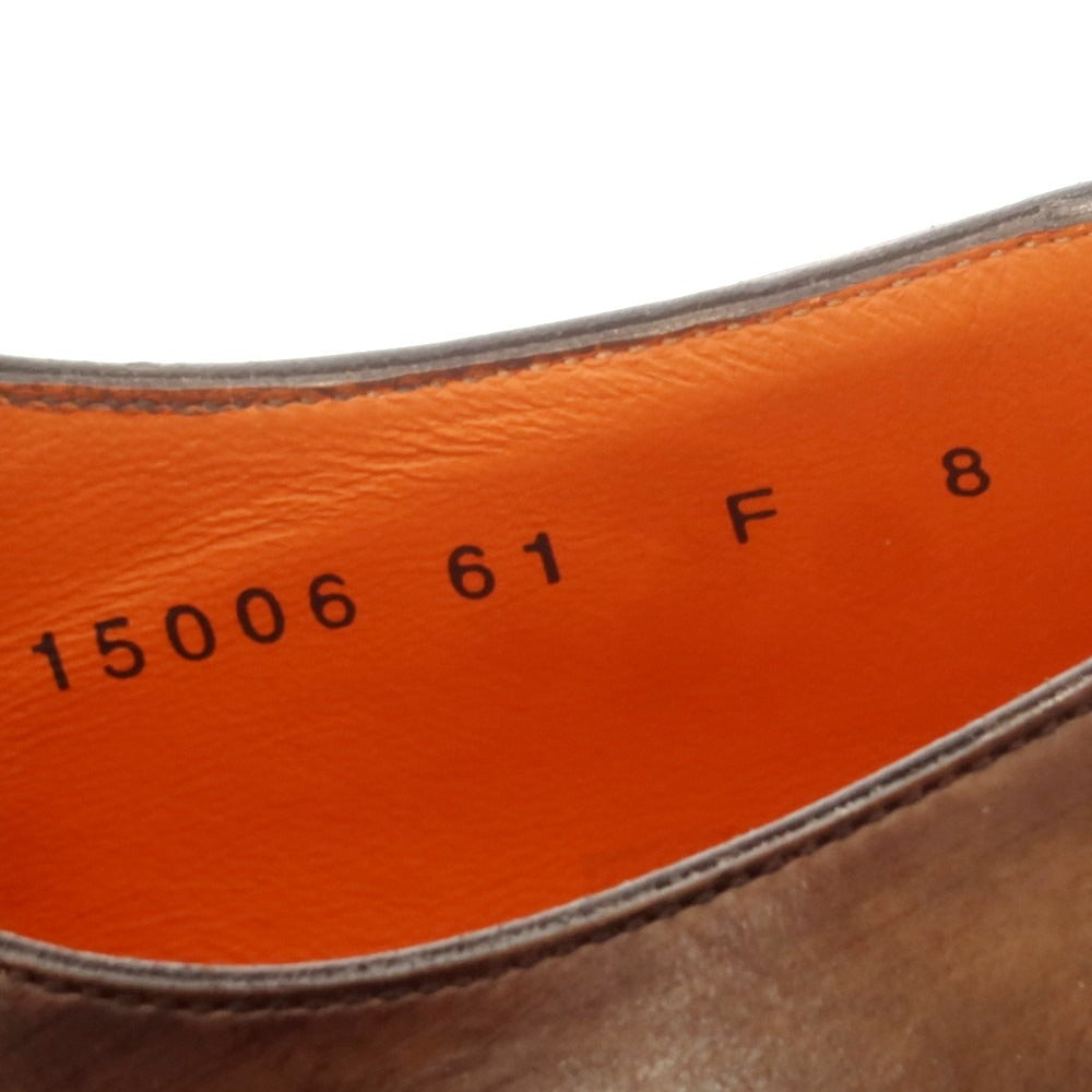 【中古】【未使用】サントーニ Santoni ダブルモンク ドレスシューズ ブラウン【 8 】【 状態ランクS 】【 メンズ 】