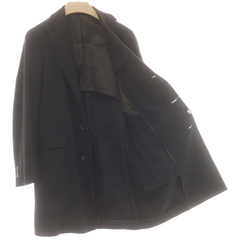 【中古】ボリオリ BOGLIOLI ウールアルパカポリエステル チェスターフィールドコート ブラック【 44 】【 状態ランクB 】【 メンズ 】