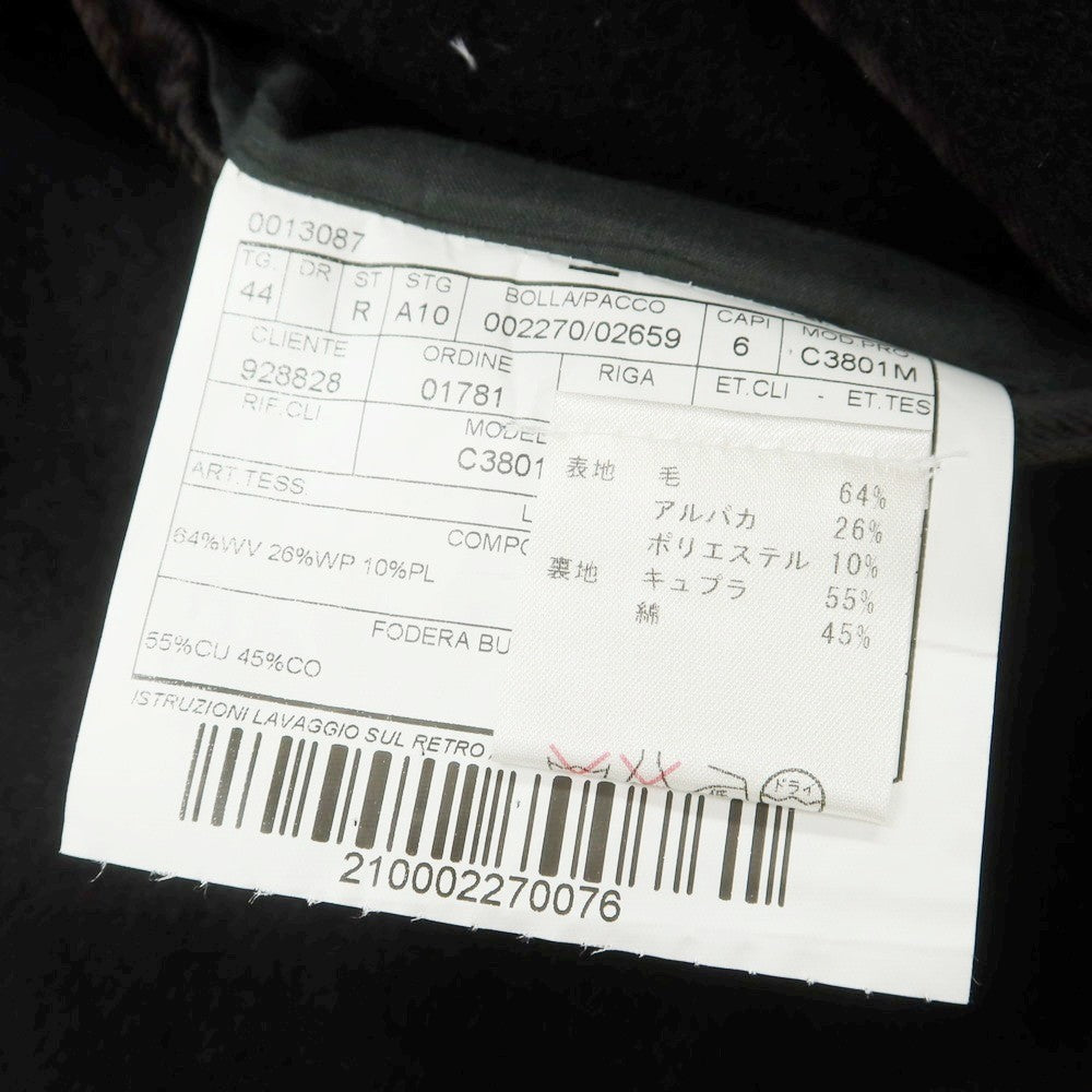 【中古】ボリオリ BOGLIOLI ウールアルパカポリエステル チェスターフィールドコート ブラック【 44 】【 状態ランクB 】【 メンズ 】