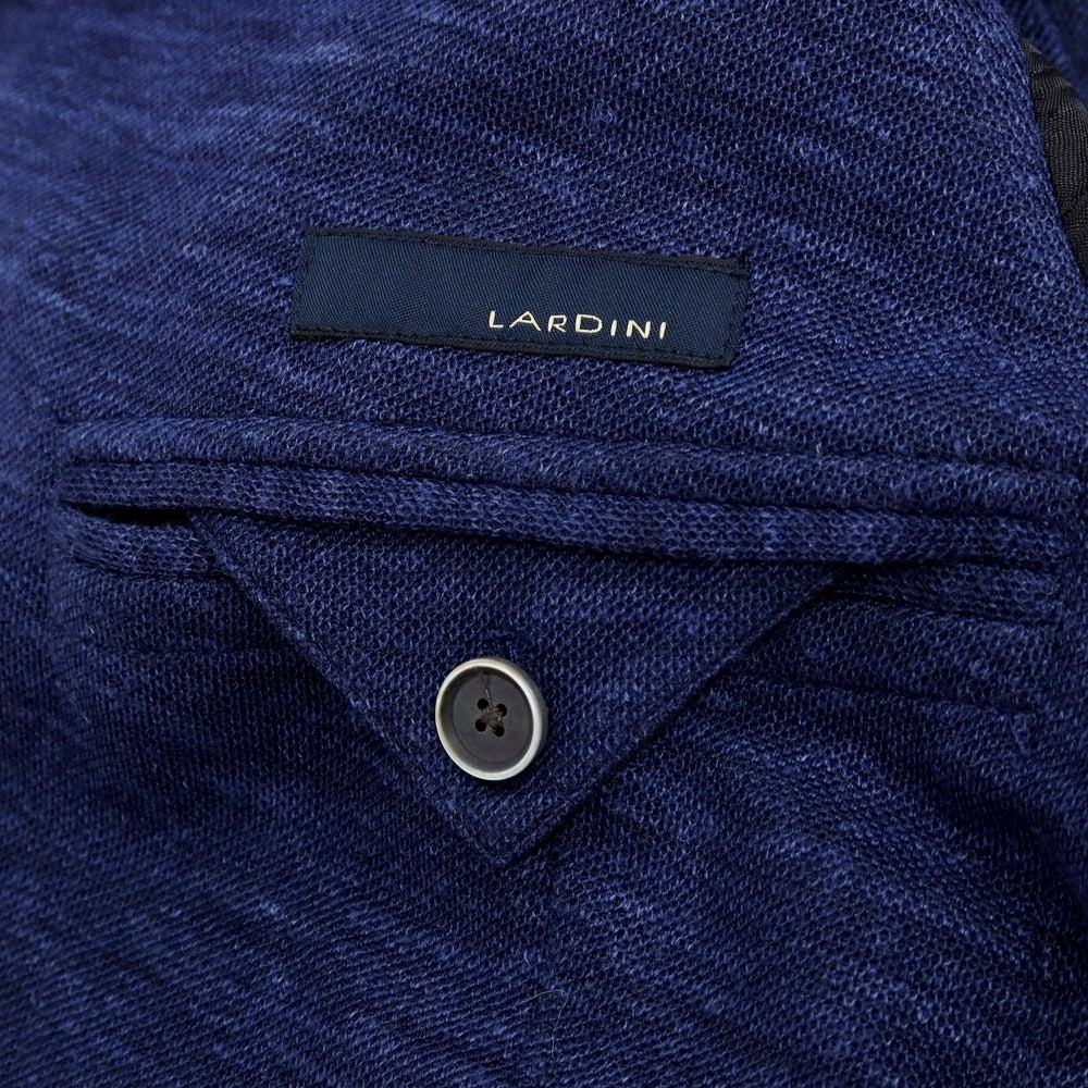 【中古】ラルディーニ LARDINI Loro Pianaウールシルクリネン ダブル テーラードジャケット ブルーネイビー【 42 】【 状態ランクB 】【 メンズ 】