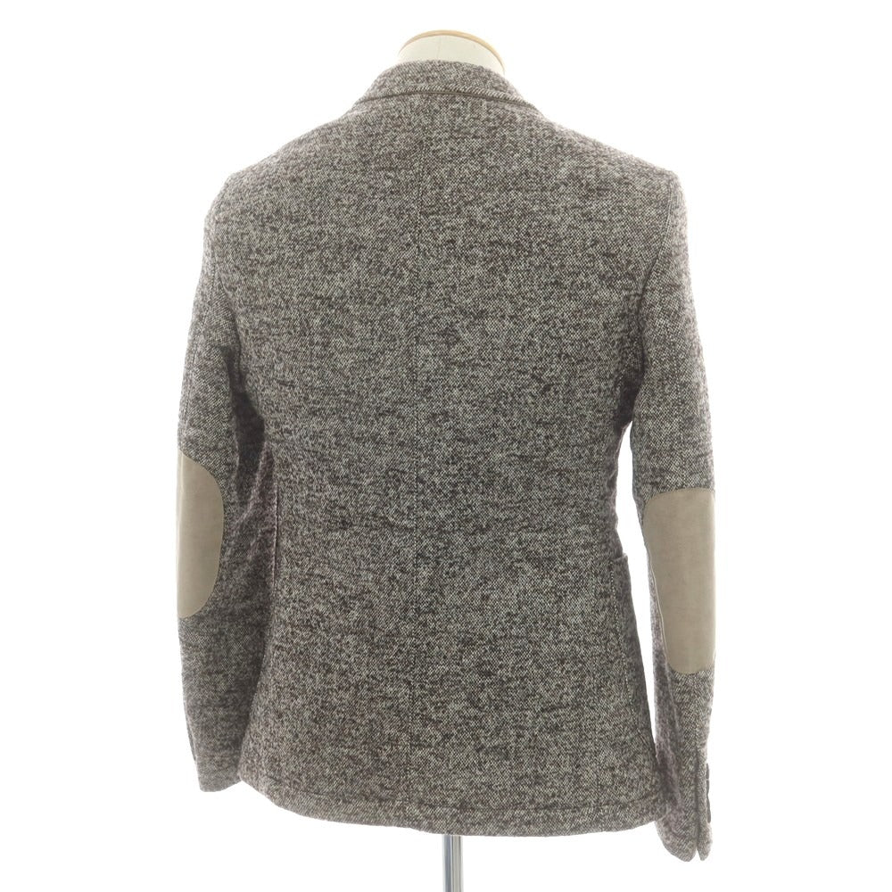 【中古】イレブンティ eleventy ウールナイロン 中綿 カジュアルジャケット ブラウンxホワイト【 44 】【 状態ランクB 】【 メンズ 】