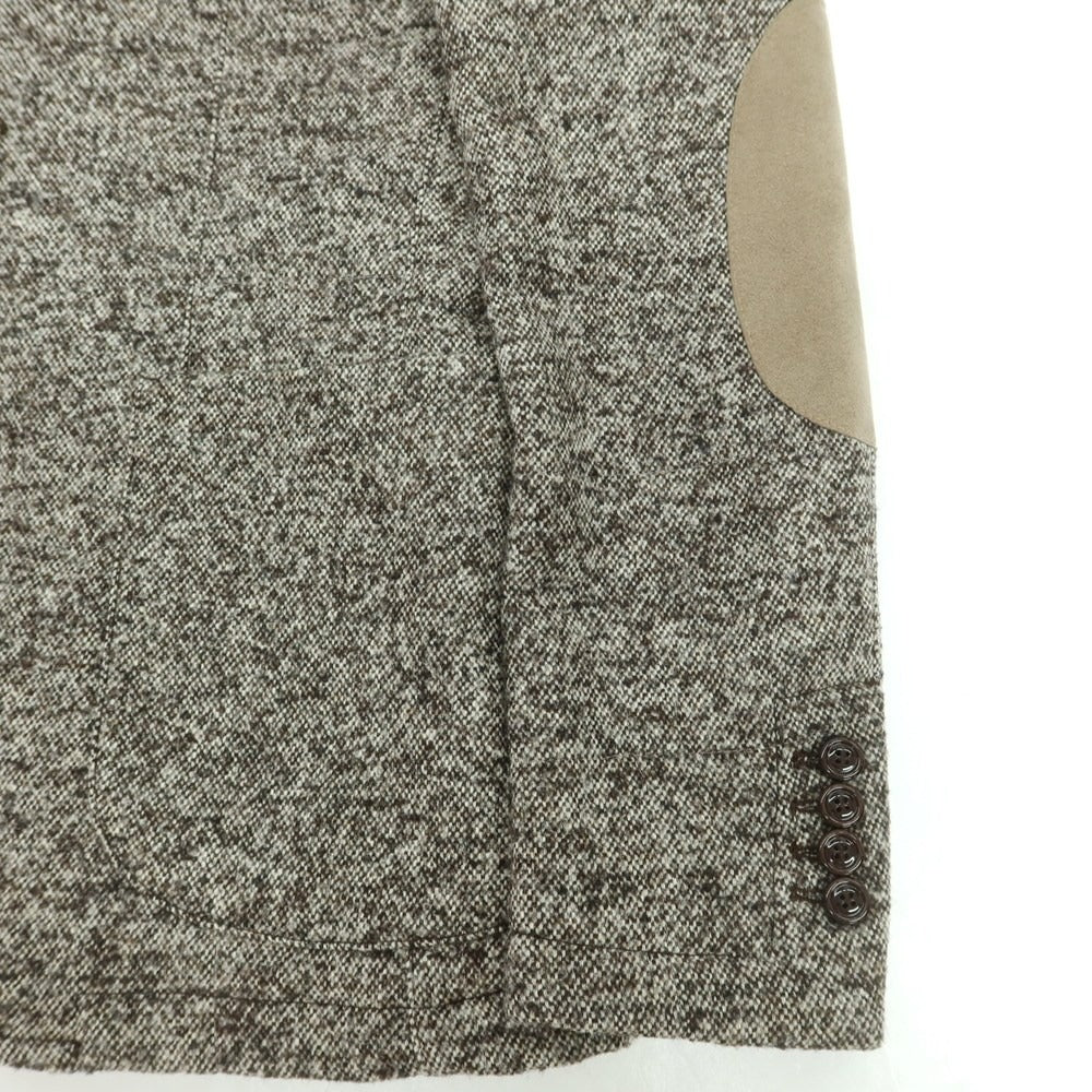 【中古】イレブンティ eleventy ウールナイロン 中綿 カジュアルジャケット ブラウンxホワイト【 44 】【 状態ランクB 】【 メンズ 】