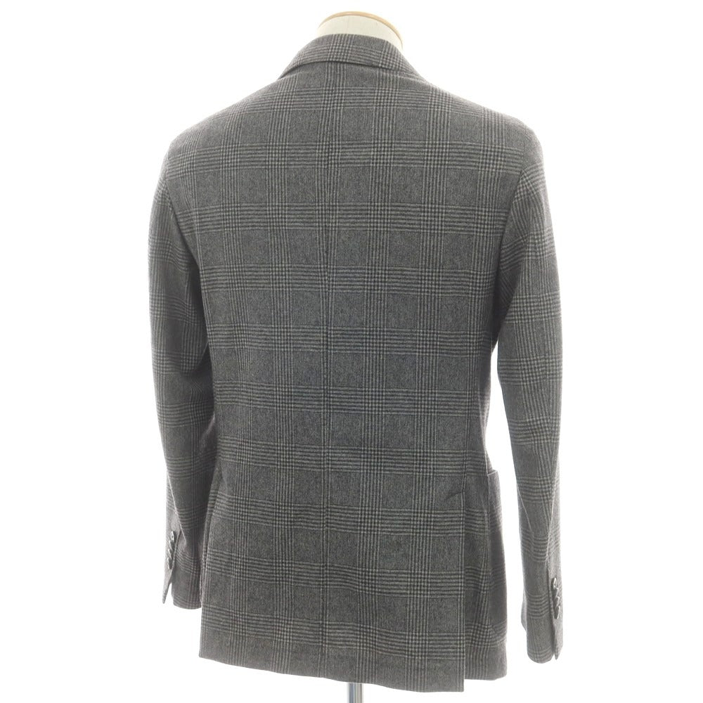 【中古】エルビーエム1911 L.B.M.1911 ウールポリエステル チェック テーラードジャケット グレーxブラック【 44 】【 状態ランクB 】【 メンズ 】