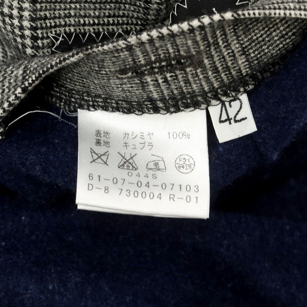 【中古】トゥモローランド TOMORROWLAND カシミヤ 2B テーラードジャケット ブルーネイビー【 42 】【 状態ランクB 】【 メンズ 】