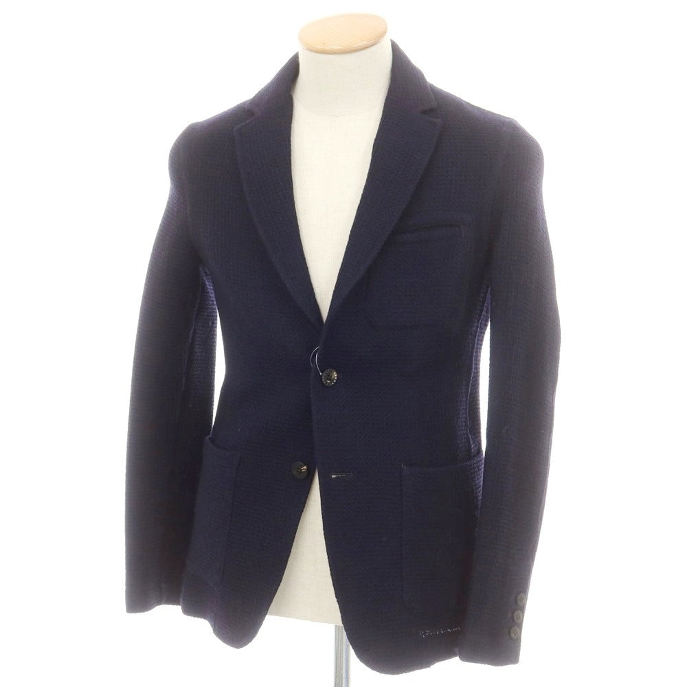 【中古】ティージャケット T-JACKET ウール 2B カジュアルジャケット ネイビー【 XS 】【 状態ランクB 】【 メンズ 】