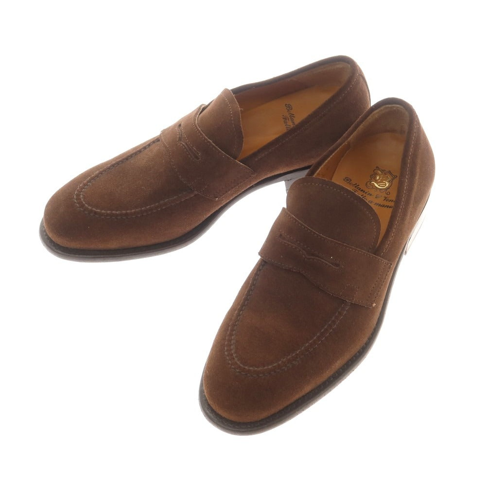 【中古】【未使用】ベッタニン アンド ベントゥーリ BETTANIN & VENTURI スエード コインローファー ブラウン【 6 1/2 】【 状態ランクS 】【 メンズ 】