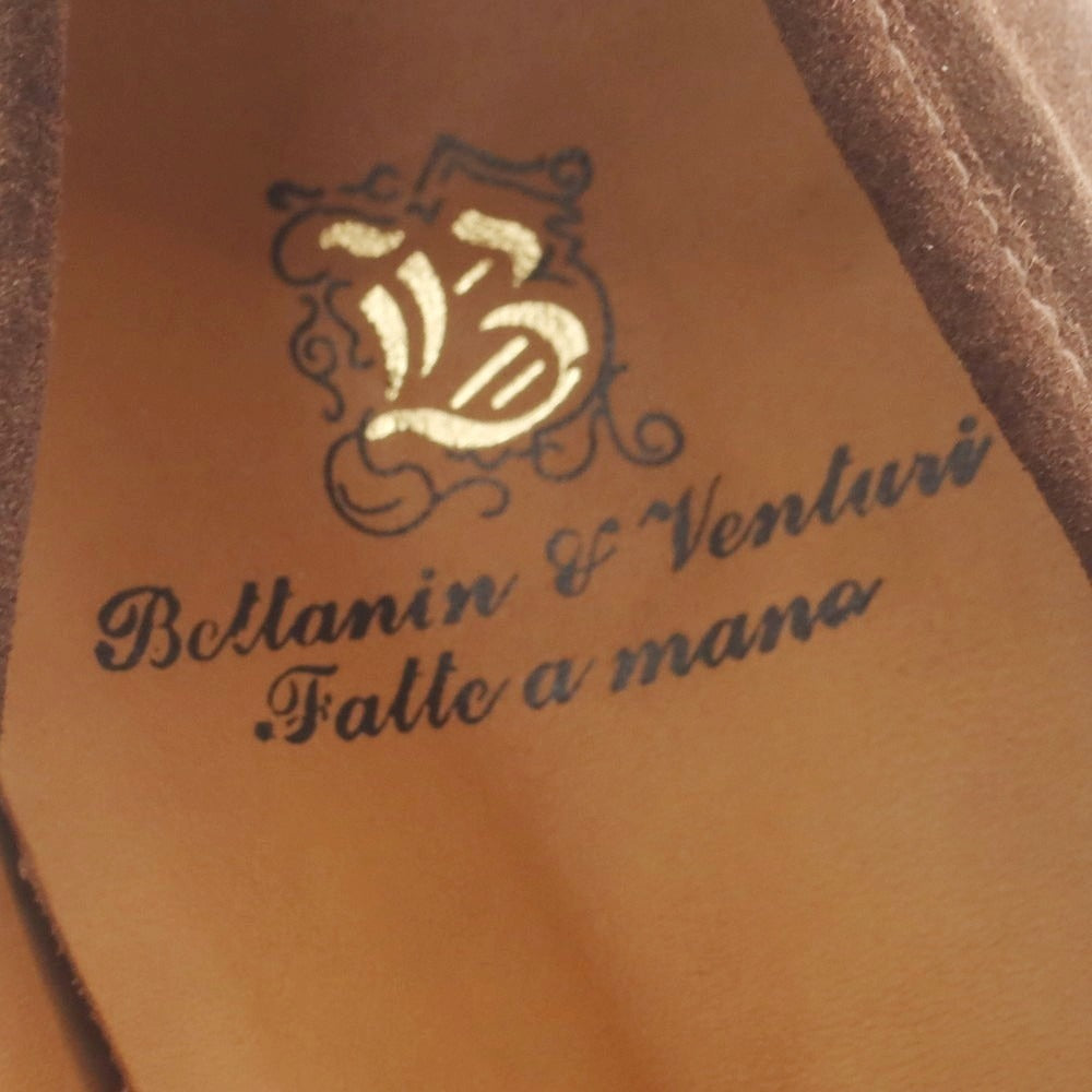 【中古】【未使用】ベッタニン アンド ベントゥーリ BETTANIN & VENTURI スエード コインローファー ブラウン【 6 1/2 】【 状態ランクS 】【 メンズ 】