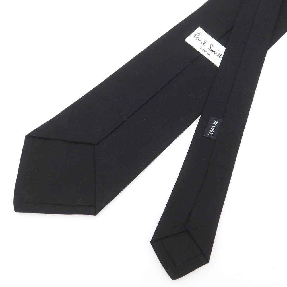 【中古】ポールスミス Paul Smith コットン プリントネクタイ ブラック【 状態ランクB 】【 メンズ 】