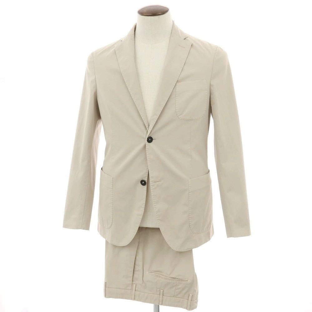 【新品】インコテックス スローウェア INCOTEX SLOWEAR ストレッチコットン 2つボタンスーツ サンドベージュ【 50 】【 状態ランクN 】【 メンズ 】