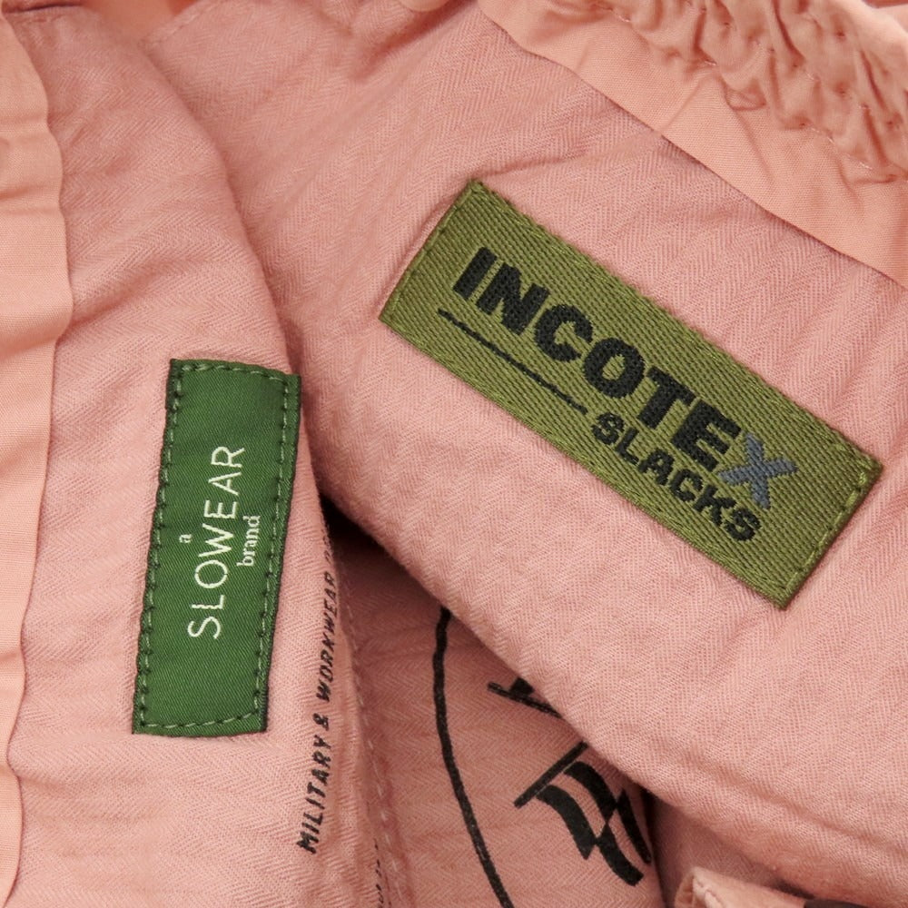 【新品】インコテックス スラックス INCOTEX SLACKS ストレッチ コットン イージースラックスパンツ ピンク【 33 】【 状態ランクN 】【 メンズ 】