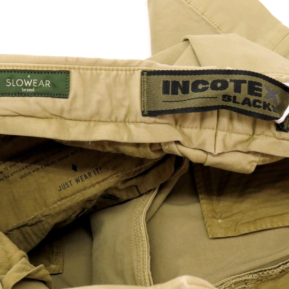 【新品】インコテックス スラックス INCOTEX SLACKS ストレッチ コットン カジュアルスラックスパンツ ベージュ【 29 】【 状態ランクN 】【 メンズ 】