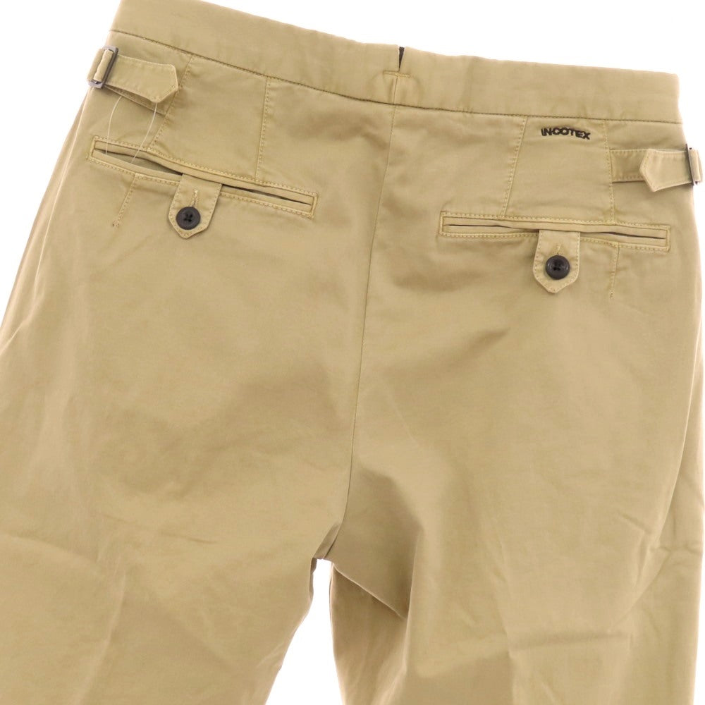 【新品】インコテックス スラックス INCOTEX SLACKS ストレッチ コットン カジュアルスラックスパンツ ベージュ【 30 】【 状態ランクN 】【 メンズ 】
