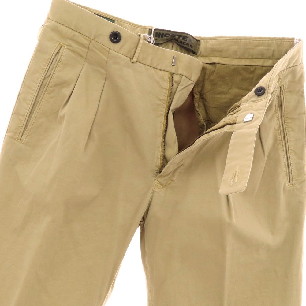 【新品】インコテックス スラックス INCOTEX SLACKS ストレッチ コットン カジュアルスラックスパンツ ベージュ【 32 】【 状態ランクN 】【 メンズ 】