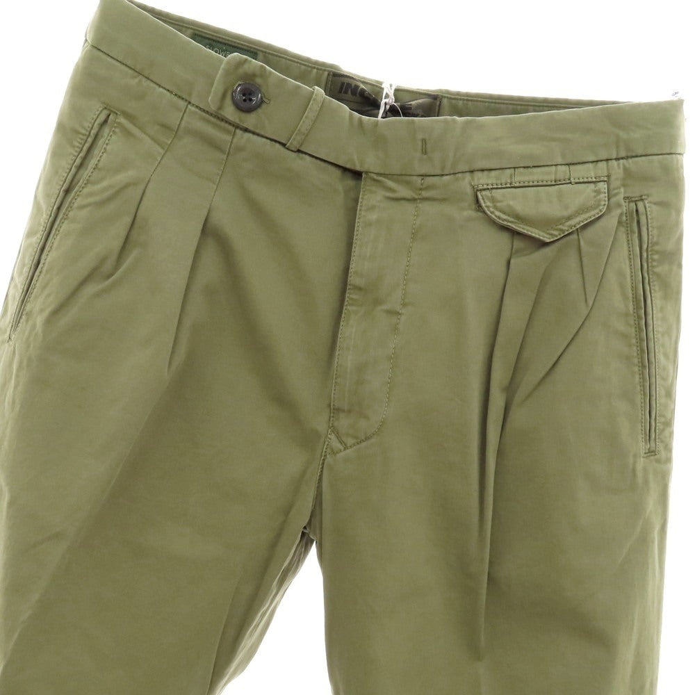 【新品】インコテックス スラックス INCOTEX SLACKS ストレッチ コットン カジュアルスラックスパンツ オリーブ【 32 】【 状態ランクN 】【 メンズ 】