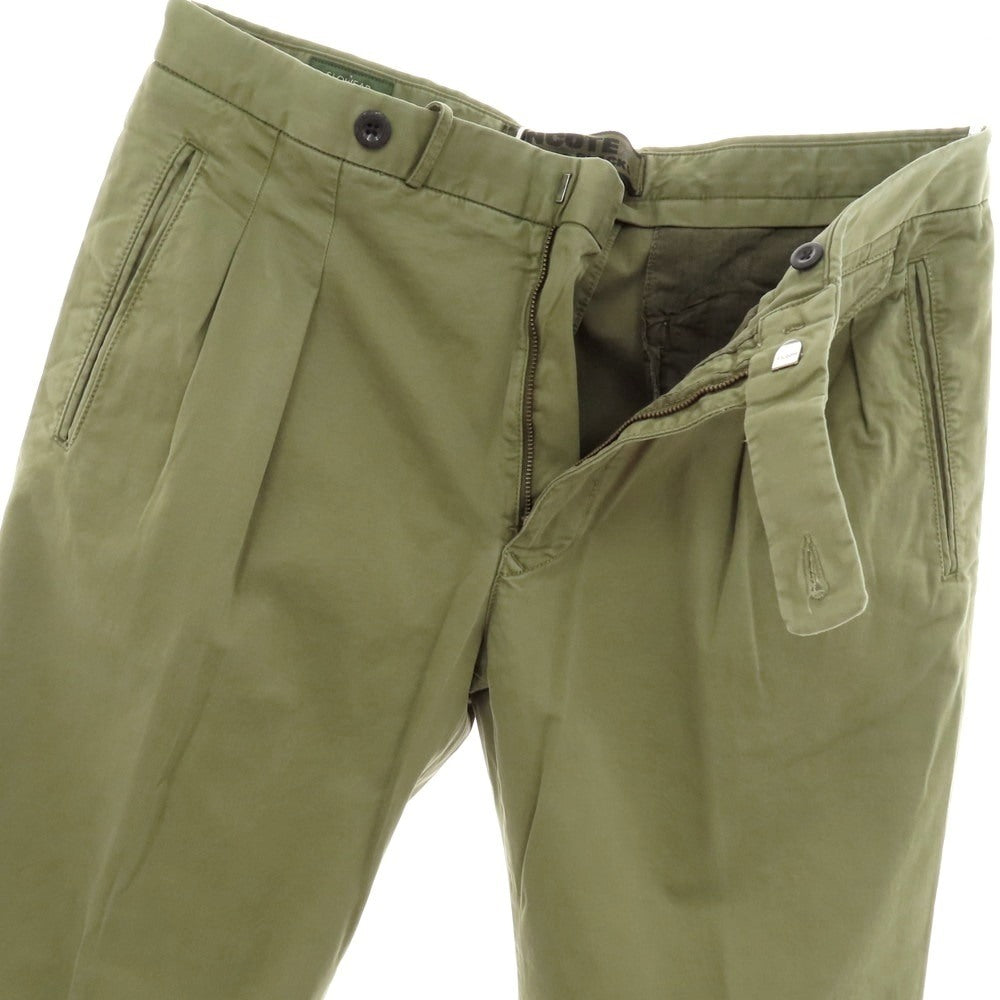 【新品】インコテックス スラックス INCOTEX SLACKS ストレッチ コットン カジュアルスラックスパンツ オリーブ【 34 】【 状態ランクN 】【 メンズ 】