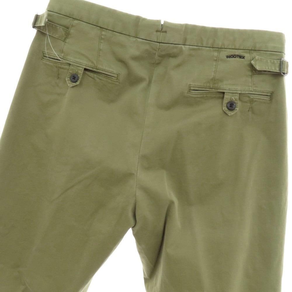 【新品】インコテックス スラックス INCOTEX SLACKS ストレッチ コットン カジュアルスラックスパンツ オリーブ【 34 】【 状態ランクN 】【 メンズ 】