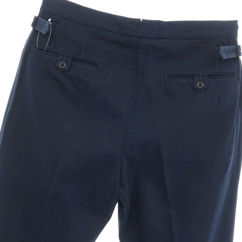 【新品】インコテックス スラックス INCOTEX SLACKS ツイルコットン カジュアルスラックスパンツ ネイビー【サイズ33】【 状態ランクN 】【 メンズ 】