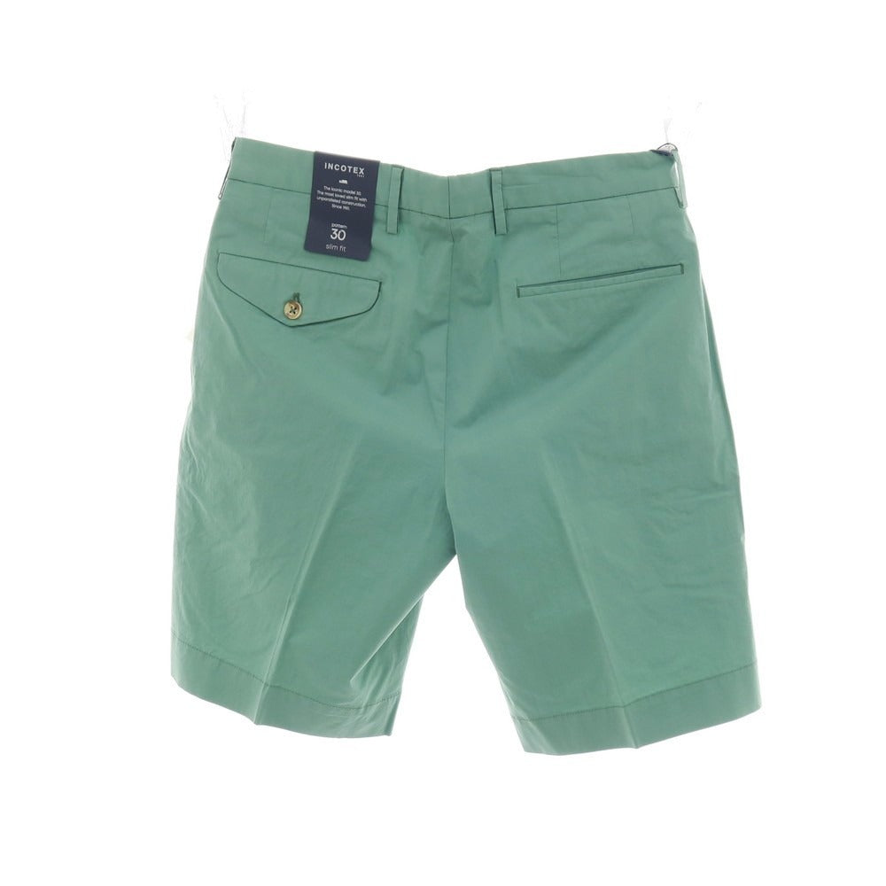 【新品】インコテックス スローウェア INCOTEX SLOWEAR SUMMER POPELINO ストレッチ コットン ショートパンツ セージグリーン【サイズ46】【 状態ランクN 】【 メンズ 】