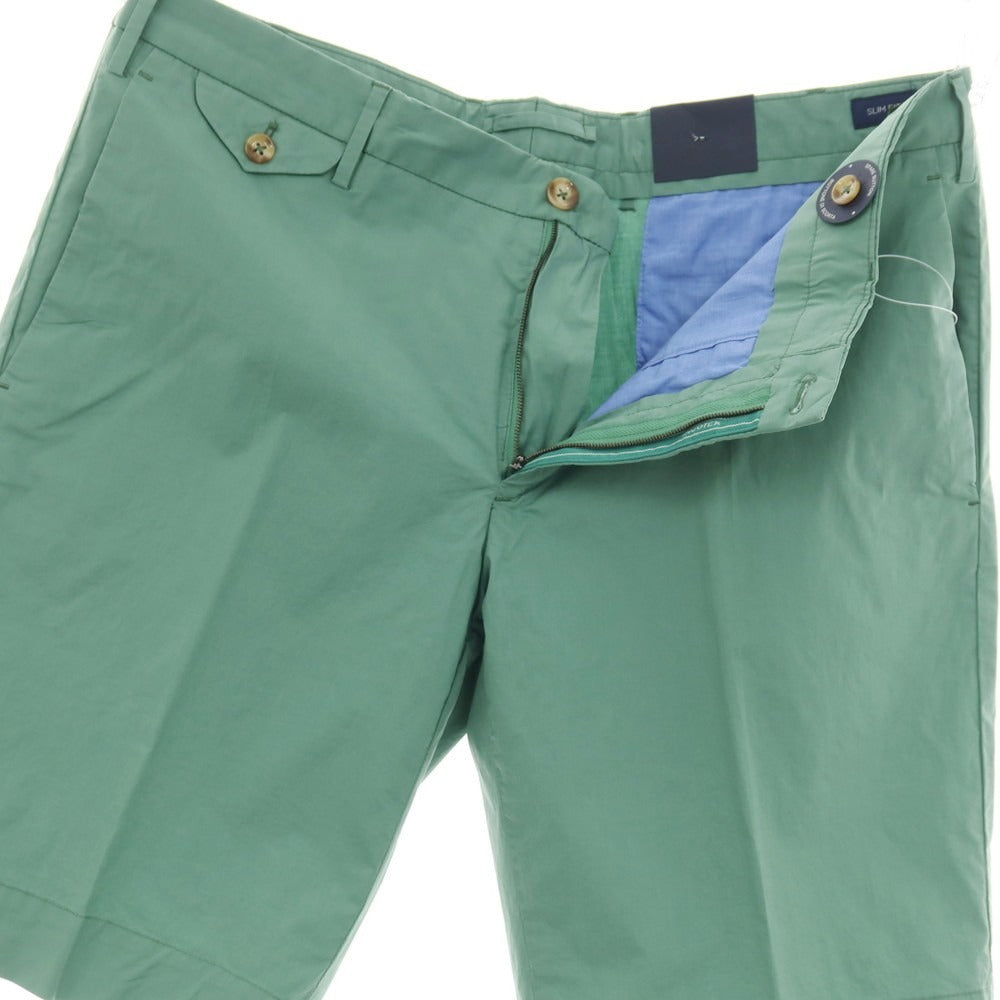 【新品】インコテックス スローウェア INCOTEX SLOWEAR SUMMER POPELINO ストレッチ コットン ショートパンツ セージグリーン【サイズ52】【 状態ランクN 】【 メンズ 】