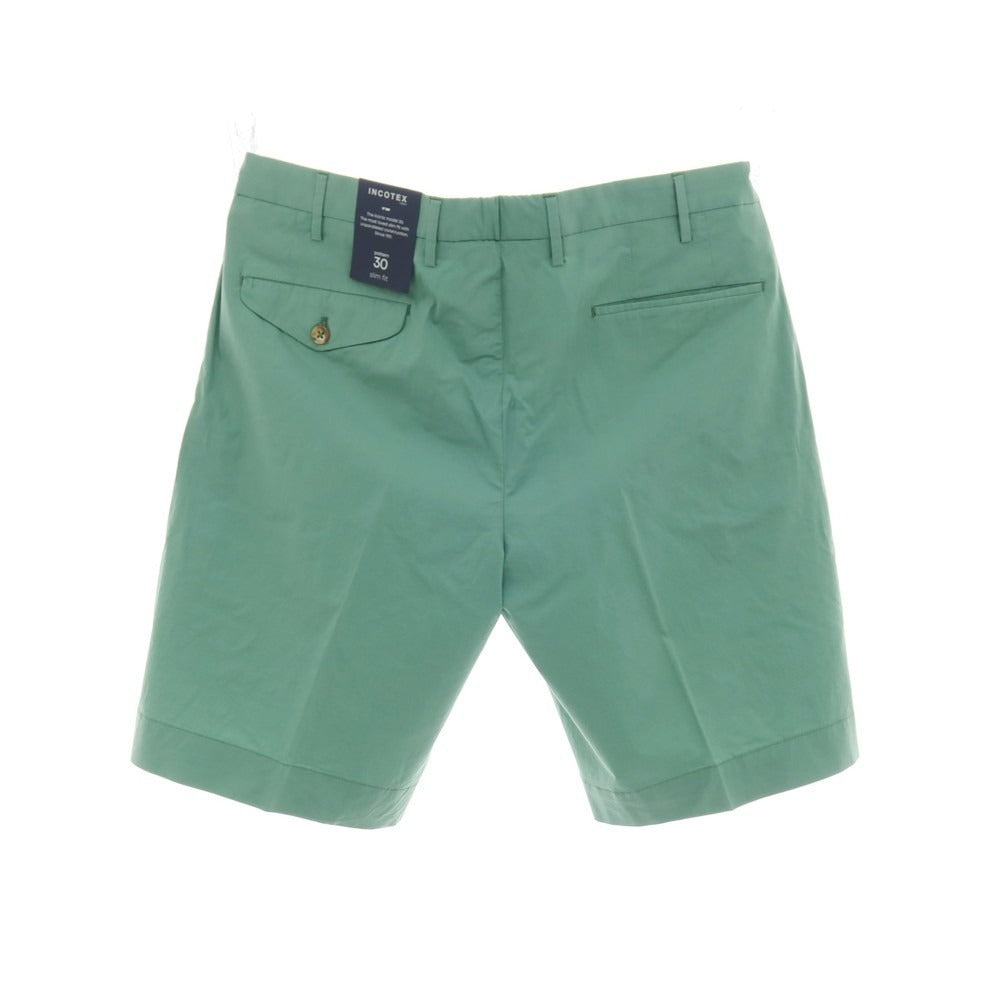 【新品】インコテックス スローウェア INCOTEX SLOWEAR SUMMER POPELINO ストレッチ コットン ショートパンツ セージグリーン【サイズ52】【 状態ランクN 】【 メンズ 】