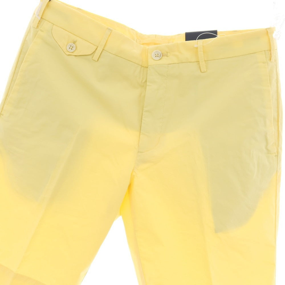 【新品】インコテックス スローウェア INCOTEX SLOWEAR SUMMER POPELINO ストレッチ コットン ショートパンツ ライトイエロー【サイズ50】【 状態ランクN 】【 メンズ 】