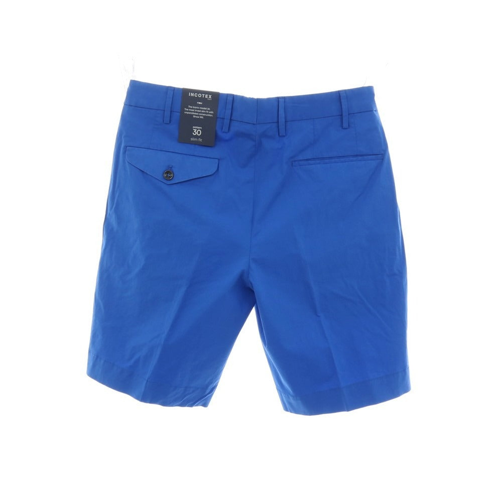 【新品】インコテックス スローウェア INCOTEX SLOWEAR SUMMER POPELINO ストレッチ コットン ショートパンツ ブルー【サイズ46】【 状態ランクN 】【 メンズ 】