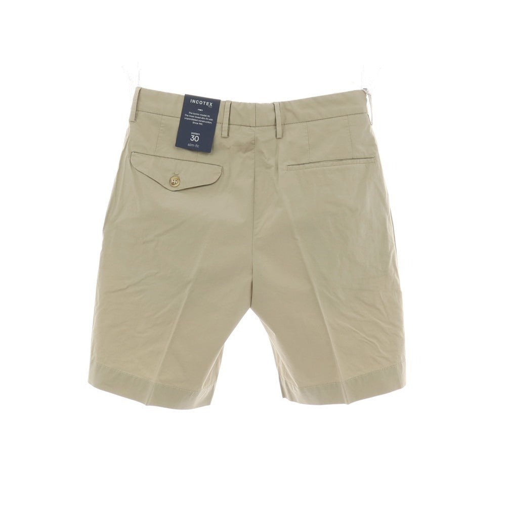 【新品】インコテックス スローウェア INCOTEX SLOWEAR SUMMER POPELINO ストレッチ コットン ショートパンツ ベージュ【サイズ44】【 状態ランクN 】【 メンズ 】