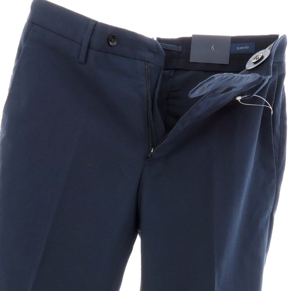【新品】インコテックス スローウェア INCOTEX SLOWEAR 30型 slim fit コットンポリエステル カジュアルスラックスパンツ ネイビー【 42 】【 状態ランクN 】【 メンズ 】