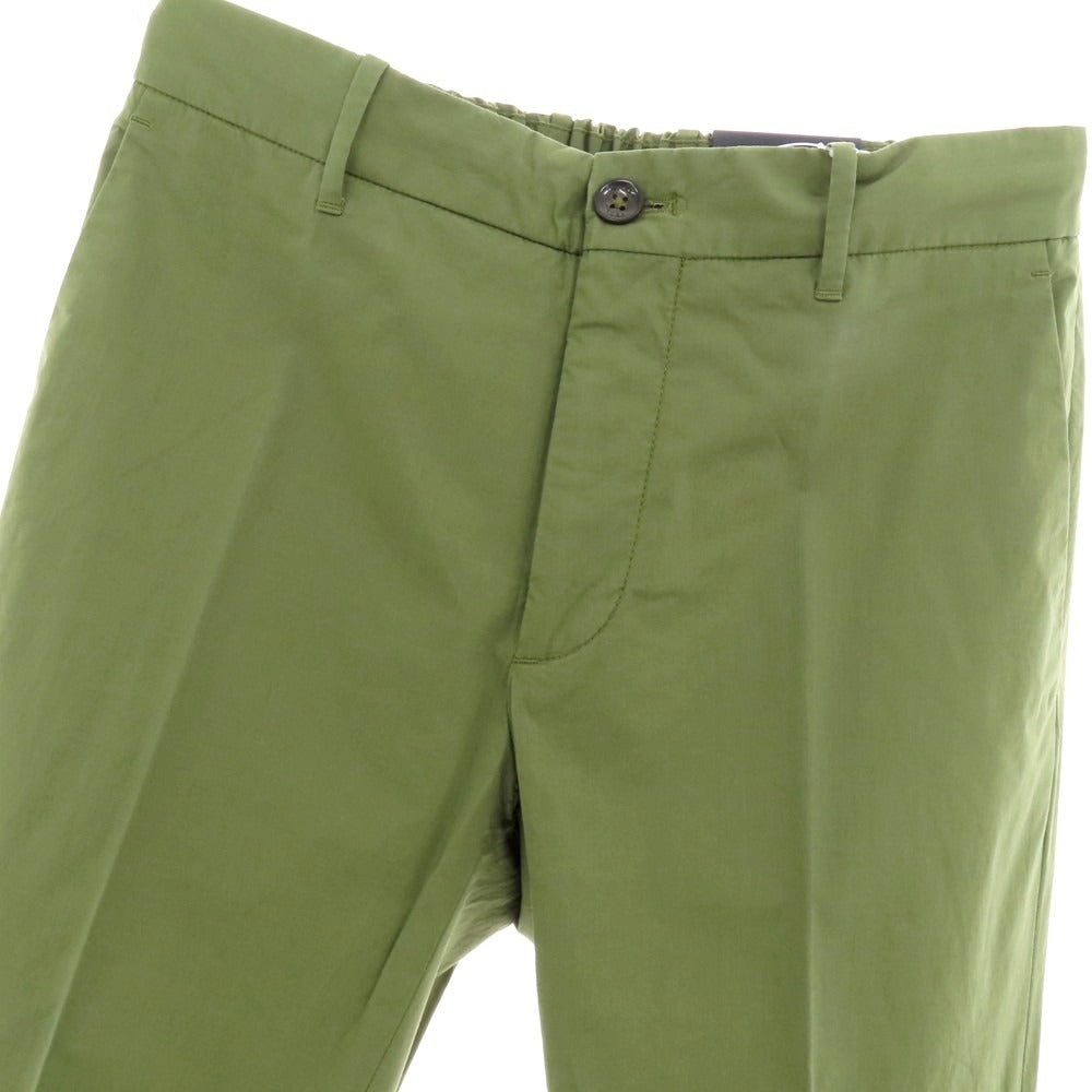【新品】インコテックス スローウェア INCOTEX SLOWEAR 30型 slim fit ストレッチコットン イージースラックスパンツ オリーブグリーン【 44 】【 状態ランクN 】【 メンズ 】