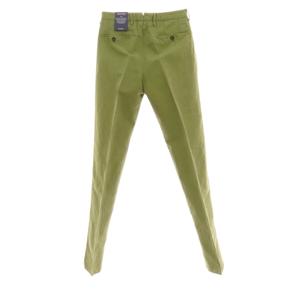 【新品】インコテックス スローウェア INCOTEX SLOWEAR ELEVATE リネンコットン カジュアルスラックスパンツ オリーブグリーン【 44 】【 状態ランクN 】【 メンズ 】